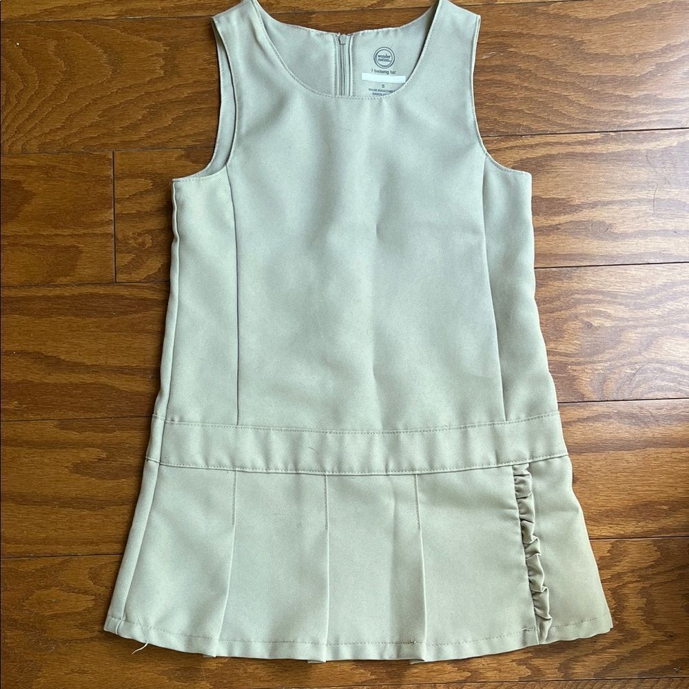 Stylish Cream Kids Uniform Dress